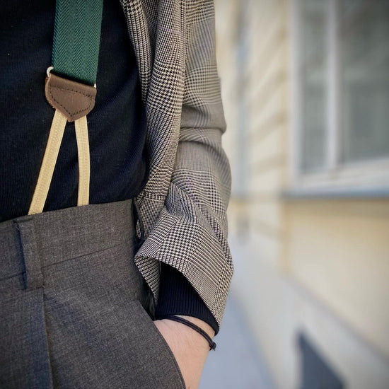 Limited Edition<br>Harrison Forest Wool Suspenders - KK & Jay Supply Co.