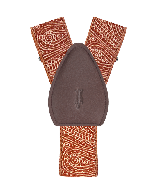 Sofia Paisley Red Shirttail Garters - KK & Jay Supply Co.