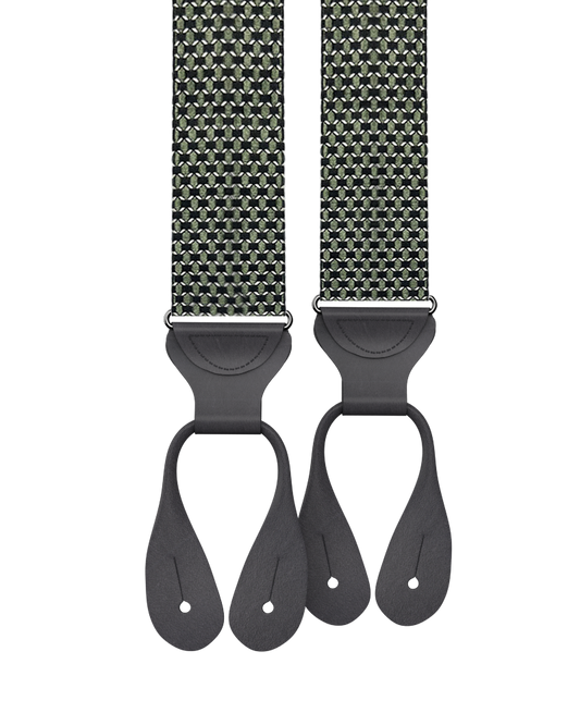 Allerton Green Silk Suspenders - KK & Jay Supply Co.