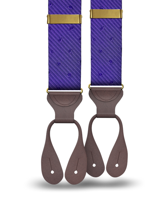 Florence Silk Suspenders - Purple - KK & Jay Supply Co.