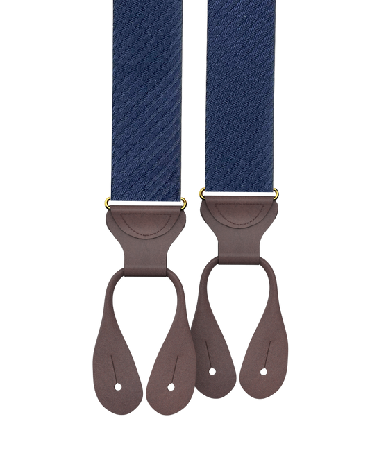 Harriman Silk Suspenders - Navy - KK & Jay Supply Co.
