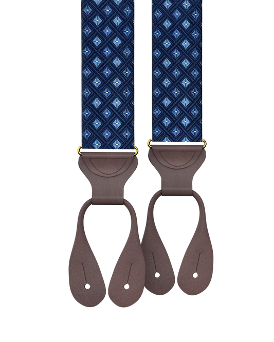 Morningside Silk Suspenders - Navy - KK & Jay Supply Co.
