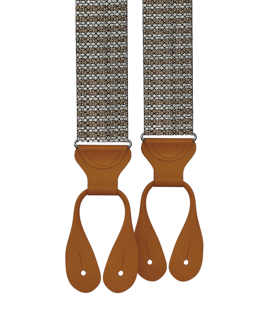 Limited Edition<br>Rockledge Silk Suspenders - Brown - KK & Jay Supply Co.