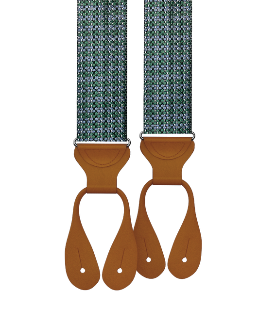 Limited Edition<br>Rockledge Silk Suspenders - Green - KK & Jay Supply Co.