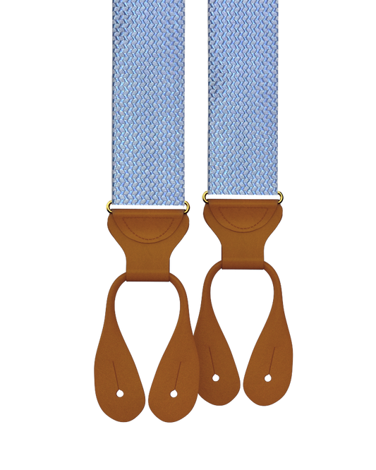 Skywood Silk Suspenders - Light Blue - KK & Jay Supply Co.