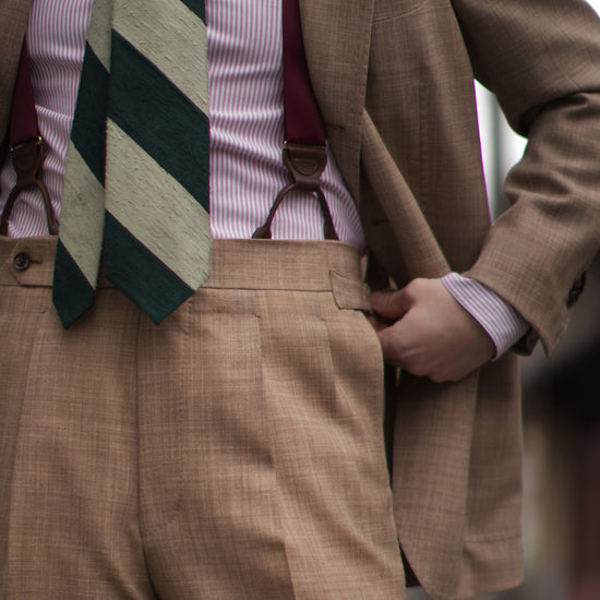 Maroon Silk Suspenders - KK & Jay Supply Co.