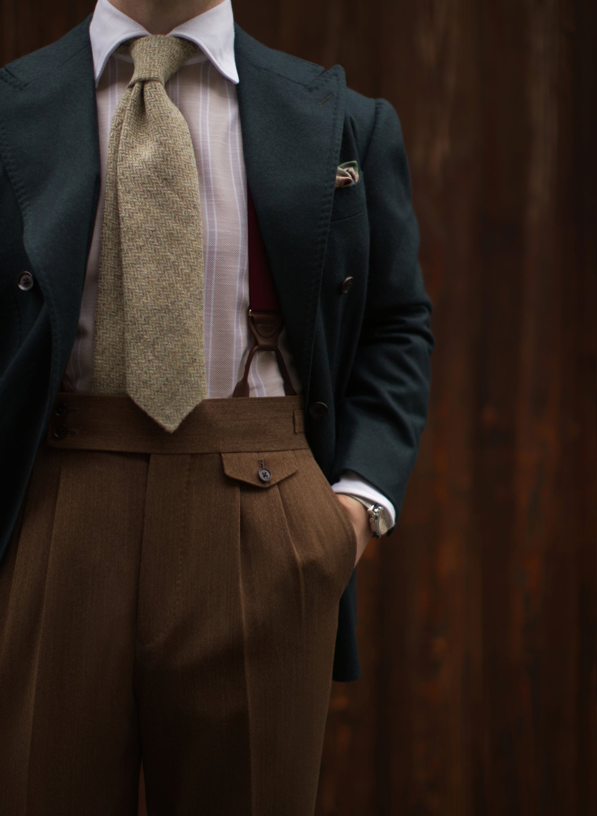 Maroon Silk Suspenders - KK & Jay Supply Co.