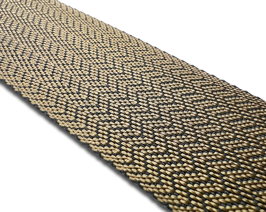 Vintage Webb Herringbone Suspenders - Gold - KK & Jay Supply Co.
