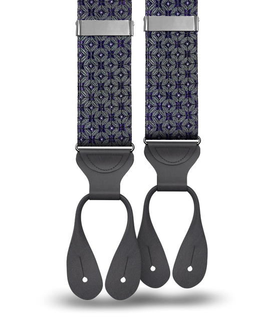 Belvedere Purple Silk Suspenders - KK & Jay Supply Co.