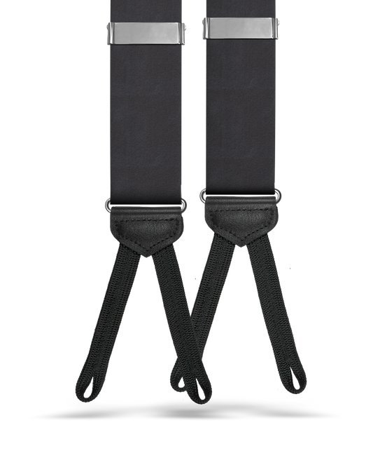 Black Silk Braided End Suspenders - KK & Jay Supply Co.