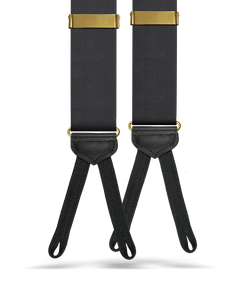 Black Silk Braided Formal End Suspenders
