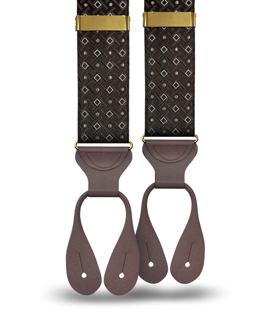 Cadman Brown Silk Suspenders - KK & Jay Supply Co.