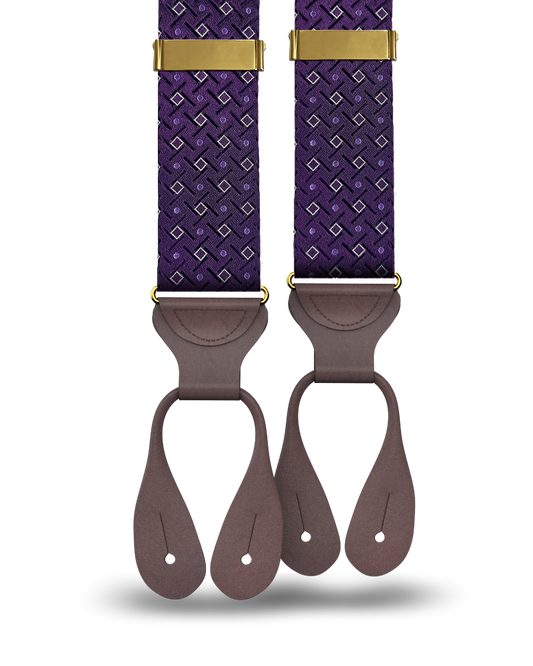 Cadman Purple Silk Suspenders - KK & Jay Supply Co.