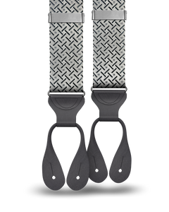 Cadman Silver Silk Suspenders
