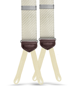 Cliff Silk Suspenders - Ivory