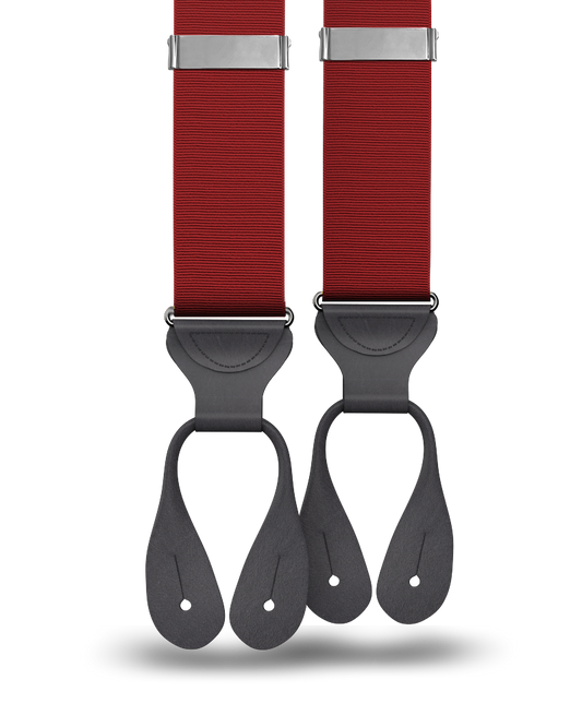 Cranberry Grosgrain Suspenders - KK & Jay Supply Co.