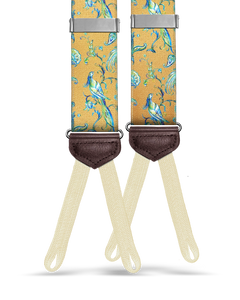 Cristasus Peacock Suspenders - Gold