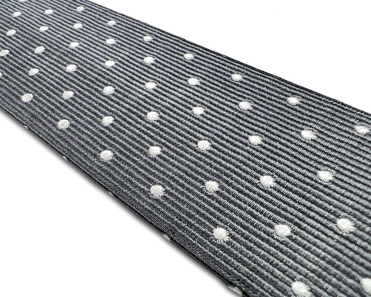 Dalton Polka Dot Silk Suspenders - Charcoal - KK & Jay Supply Co.