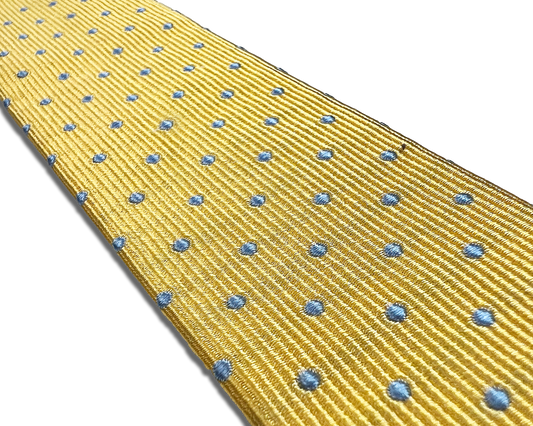 Dalton Polka Dot Silk Suspenders - Yellow - KK & Jay Supply Co.