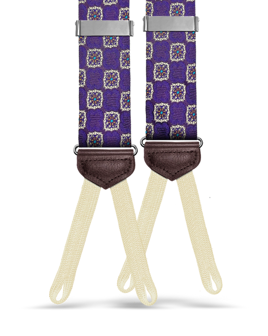 Dorchester Purple Silk Suspenders - KK & Jay Supply Co.