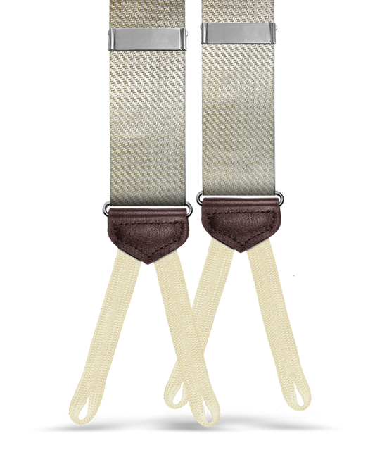 Falmouth Houndstooth Suspenders - Ivory - KK & Jay Supply Co.
