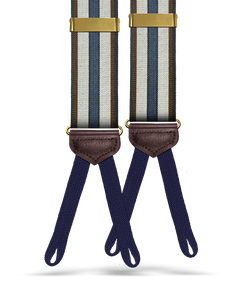 Glenbrook Brown Stripe Suspenders
