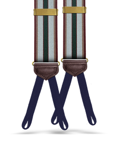 Glenbrook Green Stripe Suspenders