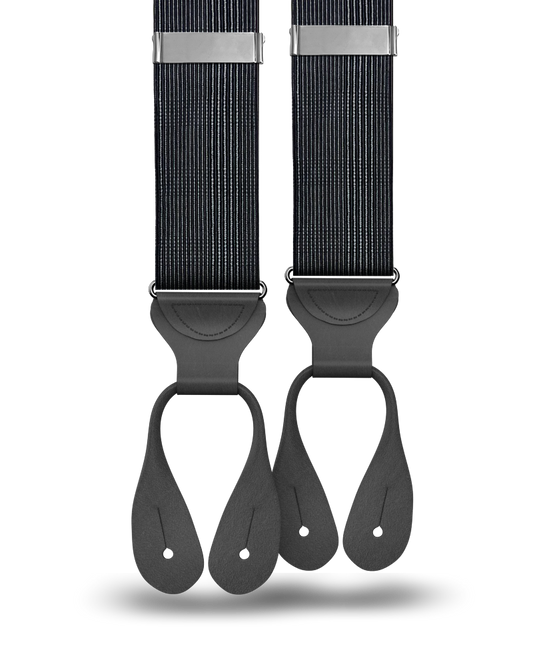 Glenwood Black Silk Suspenders - KK & Jay Supply Co.