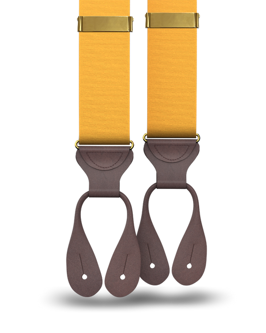 Gold Grosgrain Suspenders - KK & Jay Supply Co.