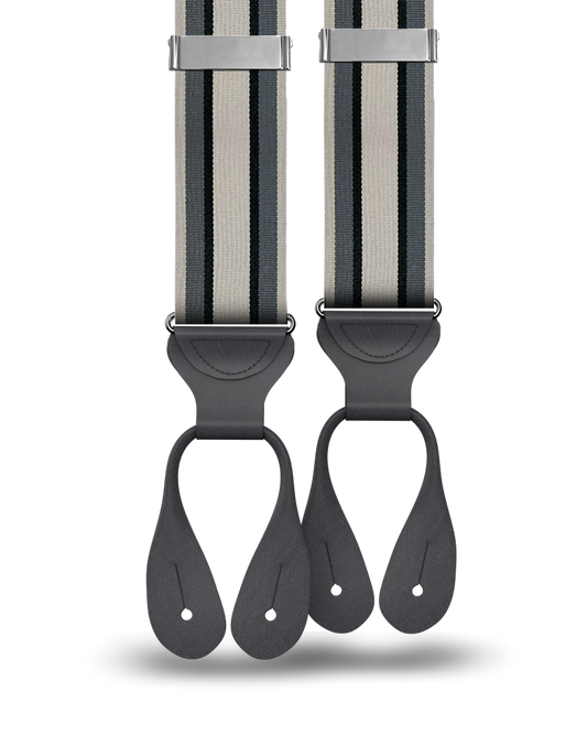Greystone Stripe Suspenders - KK & Jay Supply Co.