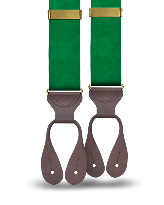 Green Silk Suspenders - KK & Jay Supply Co.