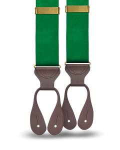 Green Silk Suspenders