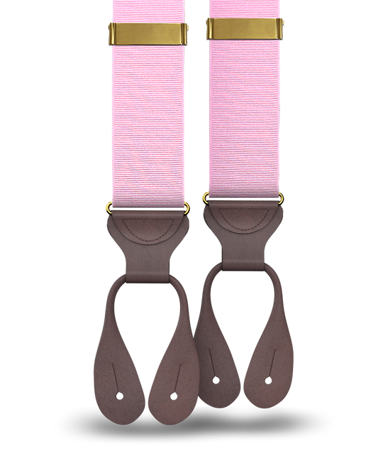 Light Pink Grosgrain Suspenders - KK & Jay Supply Co.