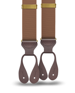 Light Brown Grosgrain Suspenders