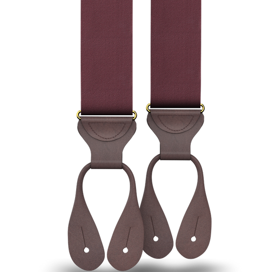 Maroon Silk Suspenders - KK & Jay Supply Co.
