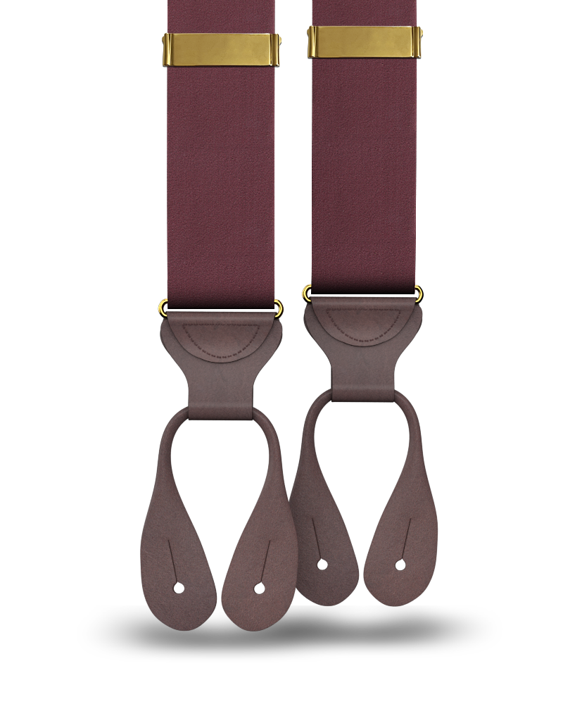 Maroon Silk Suspenders - KK & Jay Supply Co.