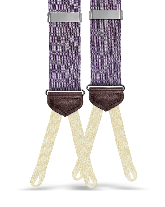 Myrtle Chambray Suspenders - Mauve - KK & Jay Supply Co.
