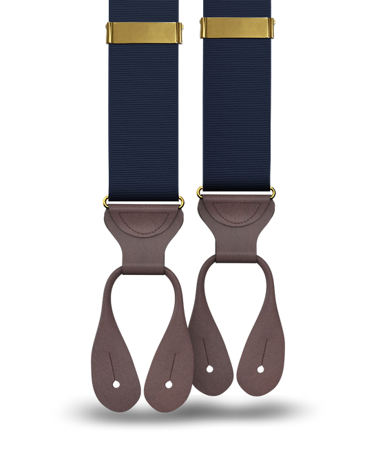 Navy Grosgrain Suspenders - KK & Jay Supply Co.