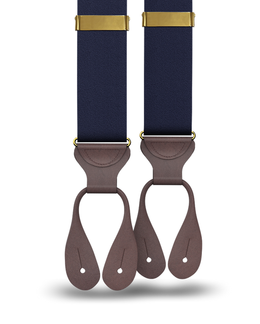 Navy Silk Suspenders - KK & Jay Supply Co.