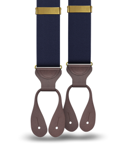 Navy Silk Suspenders