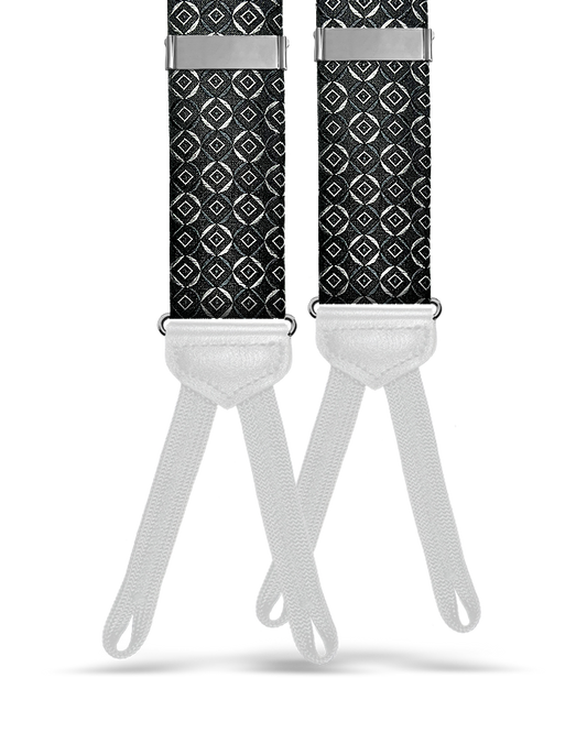 Neptune Black Silk Suspenders - KK & Jay Supply Co.