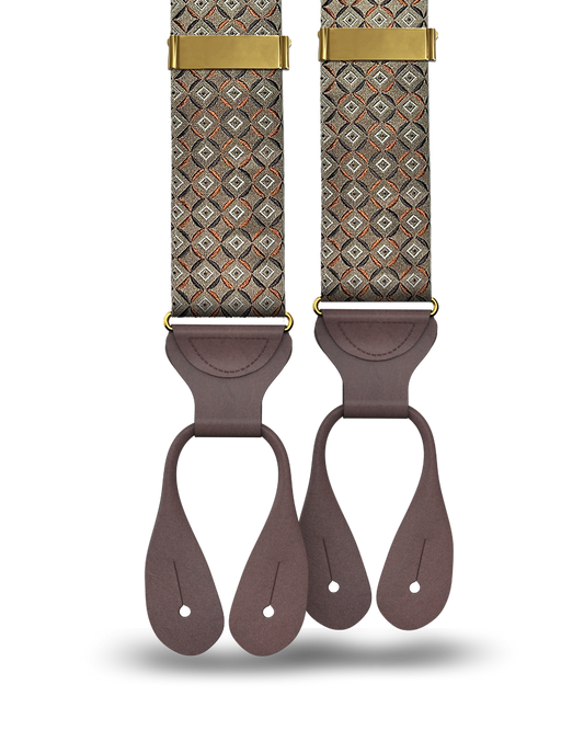 Neptune Tan Silk Suspenders - KK & Jay Supply Co.