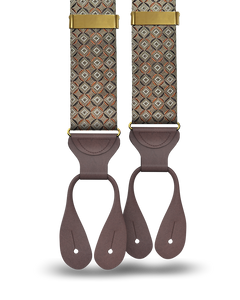 Neptune Tan Silk Suspenders