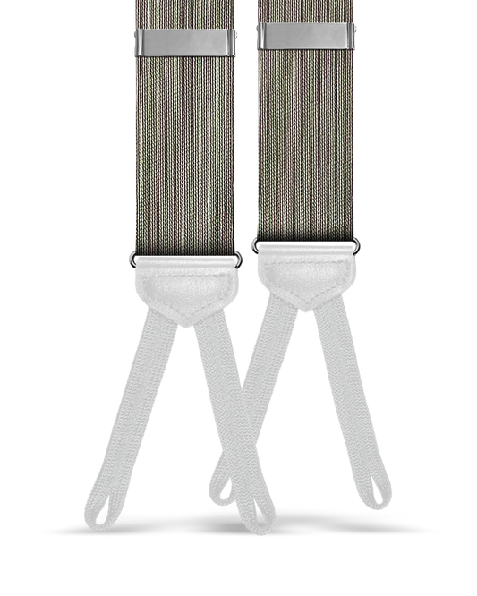 Limited Edition<br>Noble Brown Raw Silk Suspenders - KK & Jay Supply Co.