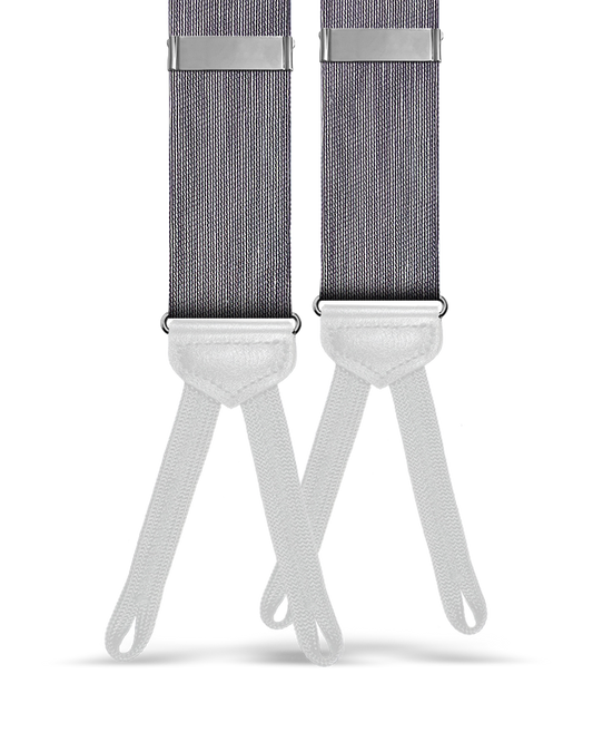 Limited Edition<br>Noble Navy Raw Silk Suspenders - KK & Jay Supply Co.