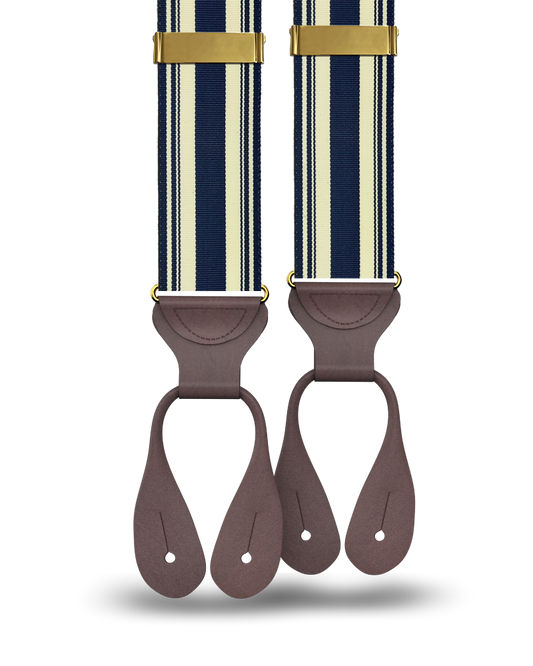 Limited Edition<br>Vintage Nolan Stripe Suspenders - KK & Jay Supply Co.