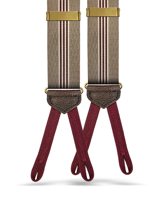 Olinville Vintage Jacquard Suspenders - KK & Jay Supply Co.