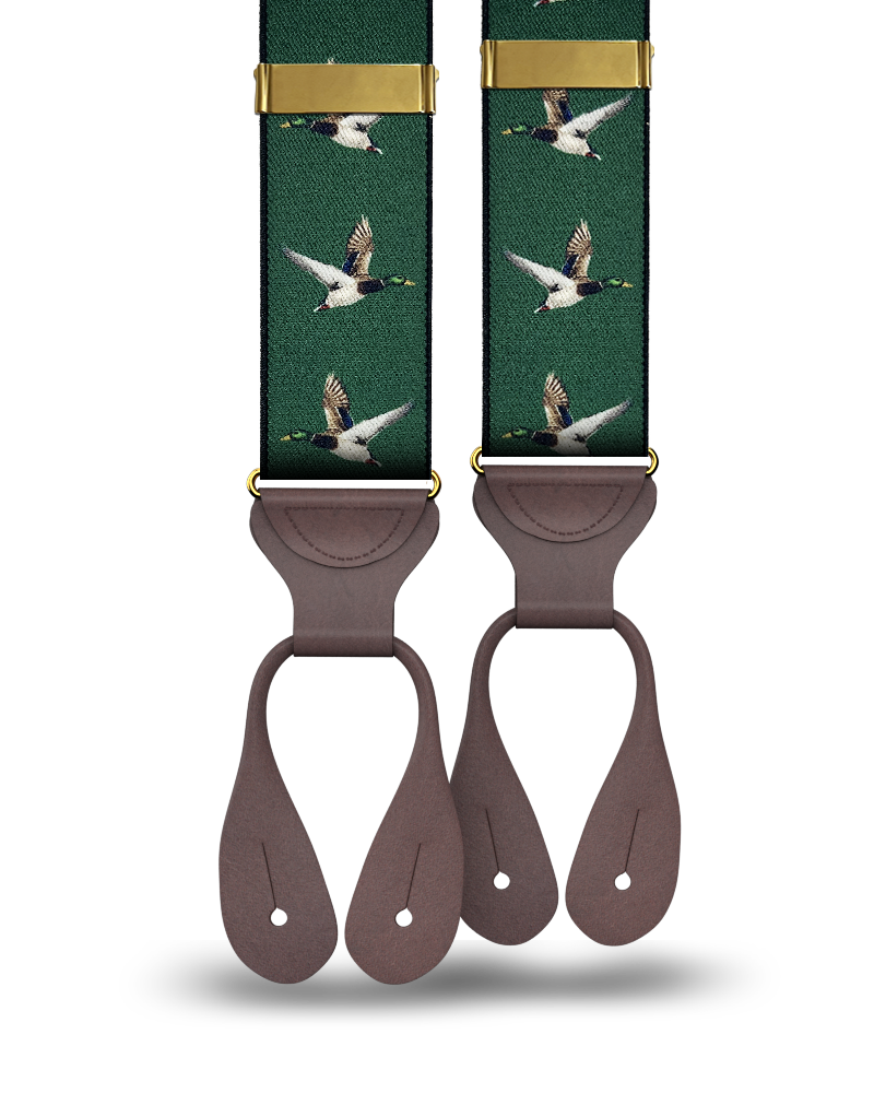 KK & Jay Supply Co. | Otsego Duck Suspenders - Forest Green