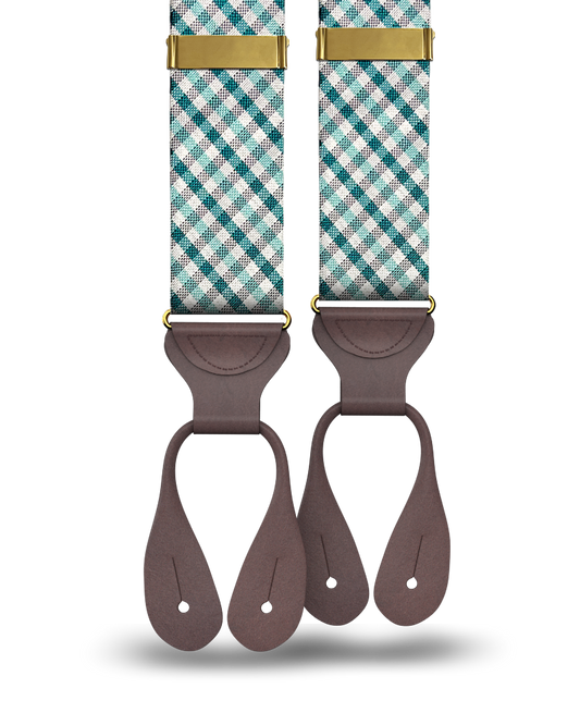 Limited Edition<br>Patterson Gingham Silk Suspenders - KK & Jay Supply Co.