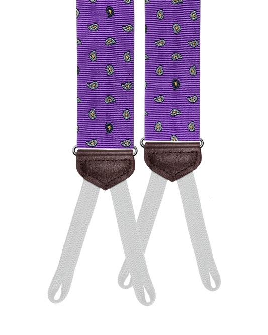 Limited Edition<br>Rumsey Purple Silk Suspenders - KK & Jay Supply Co.
